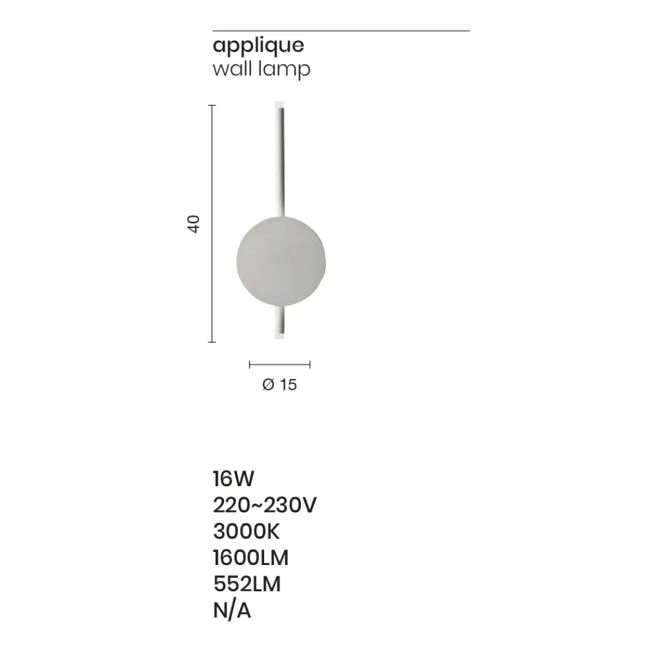 Moderní designové LED nástěnné svítidlo v bílé, černé nebo zlaté barvě - ruční Viadurini