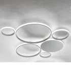 Moderní nástěnná LED lampa ve zlatém nebo stříbrném lakovaném kovu - Punto Viadurini