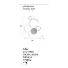 Moderní nástěnná LED lampa ve zlatém nebo stříbrném lakovaném kovu - Punto Viadurini