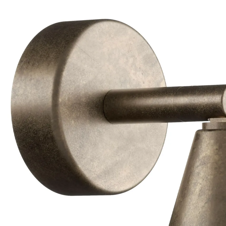 Venkovní nástěnné svítidlo ze železa a skla vyrobené v Itálii – zataženo Viadurini