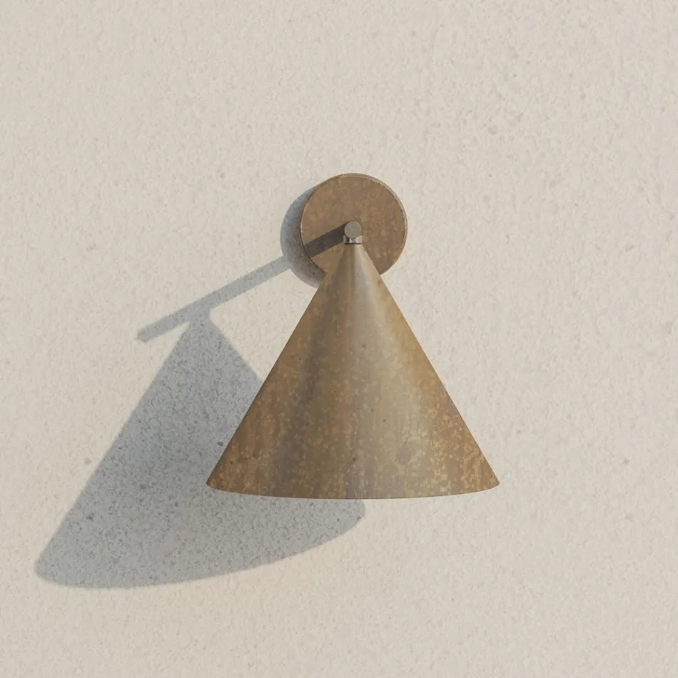 Venkovní nástěnné svítidlo z mosazi a skla Made in Italy - Rain Viadurini