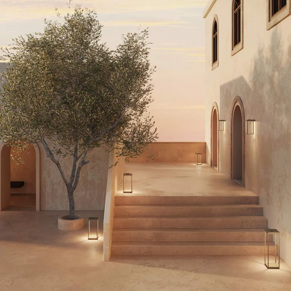 Venkovní nástěnné svítidlo z mosazi Made in Italy - Sunny Viadurini