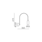 Nástěnné svítidlo Inteno v různých povrchových úpravách Made in Italy - Lady Viadurini