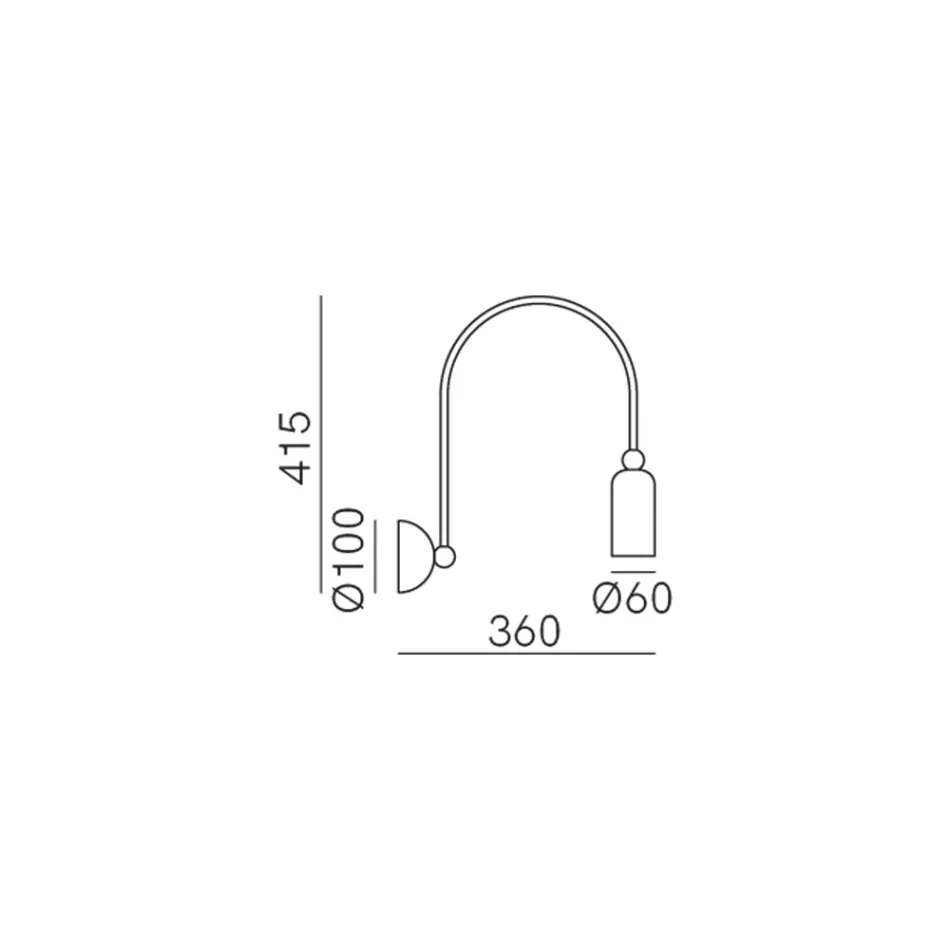 Nástěnné svítidlo Inteno v různých povrchových úpravách Made in Italy - Lady Viadurini
