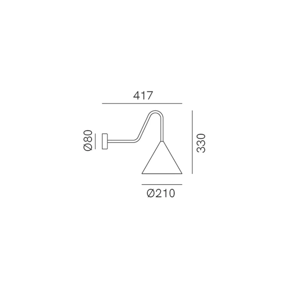 Vnitřní nástěnné svítidlo z grafenu Made in Italy - Rain Viadurini