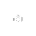 Vnitřní nástěnné svítidlo z šedého skla Made in Italy - Lucciola Viadurini