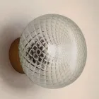 Vnitřní nástěnné svítidlo z šedého skla Made in Italy - Lucciola Viadurini