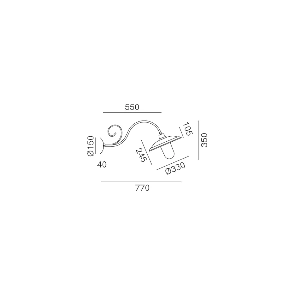 Nástěnná nášivka z mosazi, mědi a skla v Itálii - Chiocciola Viadurini