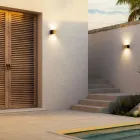 Čtvercové nástěnné světlo v mědi a LED Made in Italy – příklad Viadurini