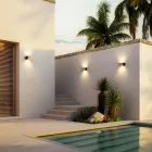 Obdélníkové nástěnné svítidlo z mědi a LED Made in Italy – příklad Viadurini