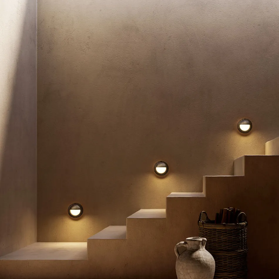 Kulaté mosazné nástěnné svítidlo s volitelným detailem - loď Viadurini