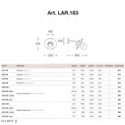 Wall Nabucco, měď a mosaz antiqued, sklo Viadurini