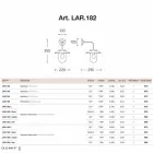 Nášivka Nabucco, měď nástěnné svítidlo, sklo, mosaz Viadurini