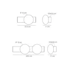 Nástěnné nebo stropní svítidlo z hliníku a bílého foukaného skla - Alma Viadurini