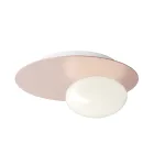 Nástěnné nebo stropní svítidlo z hliníku, kovu a bílého skla - Luma Viadurini