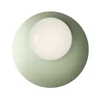 Nástěnné nebo stropní svítidlo z hliníku, kovu a bílého skla - Luma Viadurini