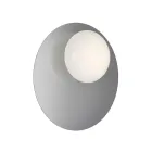 Nástěnné nebo stropní svítidlo z hliníku, kovu a bílého skla - Luma Viadurini