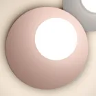 Nástěnné nebo stropní svítidlo z hliníku, kovu a bílého skla - Luma Viadurini