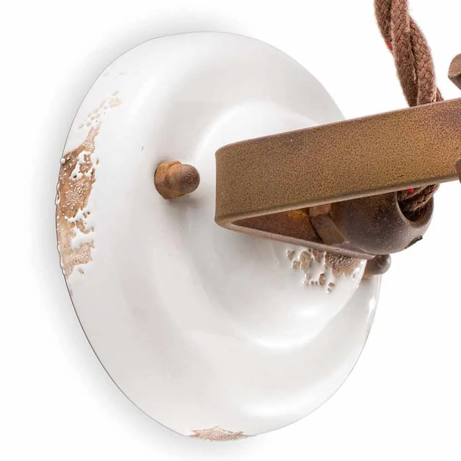 Nástěnný nastavitelný keramiky a kovu reflektor Kendra Ferroluce Viadurini