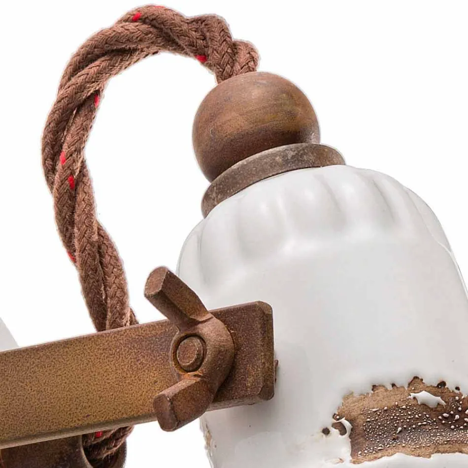 Nástěnný nastavitelný keramiky a kovu reflektor Kendra Ferroluce Viadurini