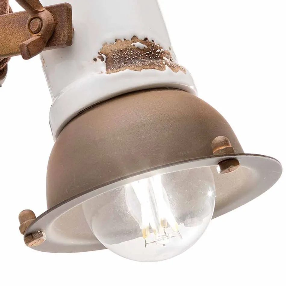 Nástěnný nastavitelný keramiky a kovu reflektor Kendra Ferroluce Viadurini