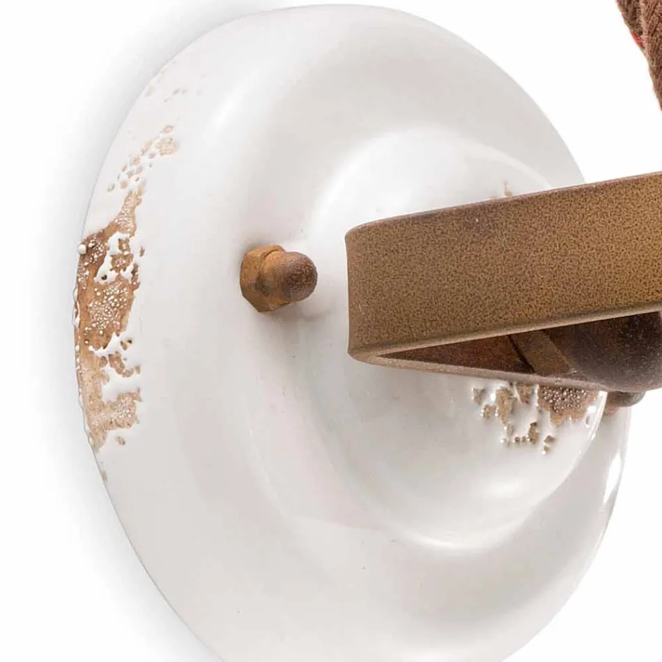 Nástěnný nastavitelný keramiky a kovu reflektor Kendra Ferroluce Viadurini