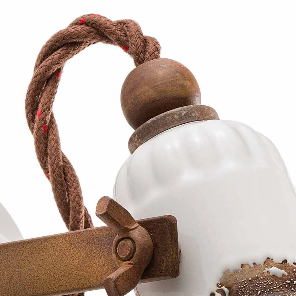 Nástěnný nastavitelný keramiky a kovu reflektor Kendra Ferroluce Viadurini