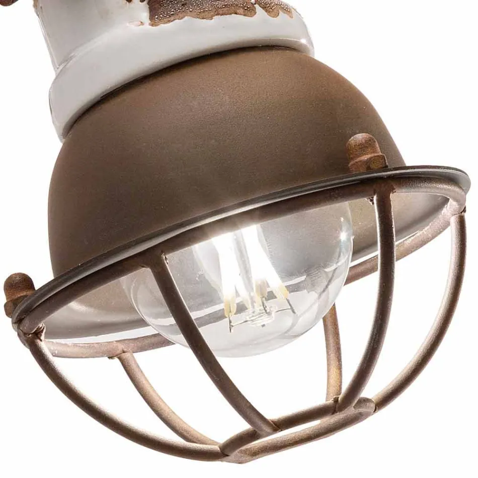 Nástěnný nastavitelný keramiky a kovu reflektor Kendra Ferroluce Viadurini