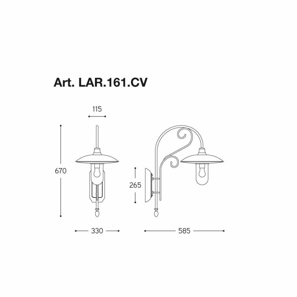 Nášivka Otello měď, mosaz, sklo, hliník Viadurini