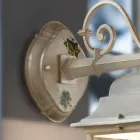 Venkovní nástěnná lampa z bílého hliníku a ručně malovaná dekorace - Gorizia Viadurini