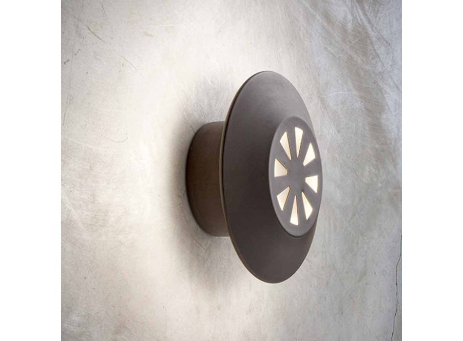 Nástěnná lampa pro moderní exteriér v mědi Vyrobeno v Itálii - Pasdedeux Aldo Bernardi Viadurini