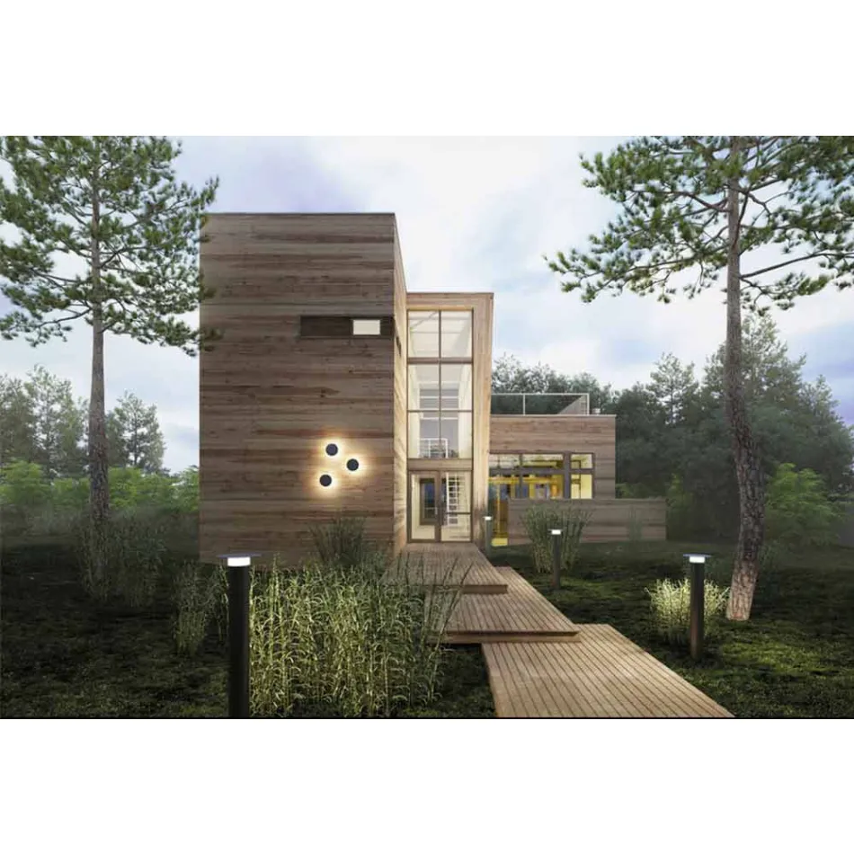 Nástěnná lampa pro moderní exteriér v mědi Vyrobeno v Itálii - Pasdedeux Aldo Bernardi Viadurini