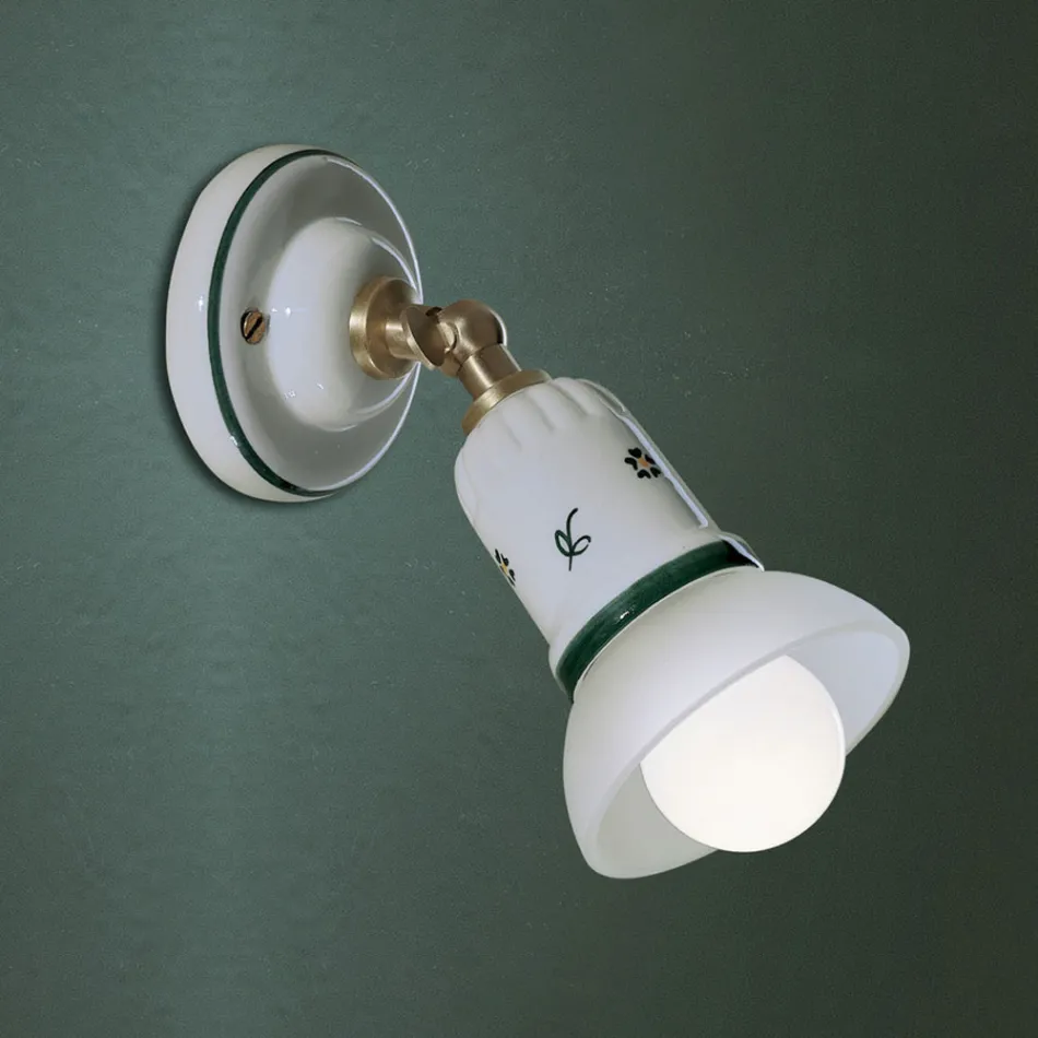 Wall rustikální bílý keramický zdobené Ferroluce Treviso Viadurini