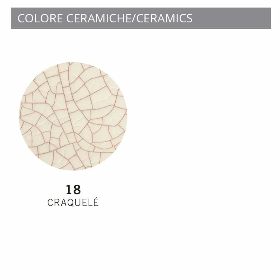 Nášivka průmyslové styl kovu a keramiky Ferroluce Viadurini