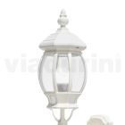Venkovní nástěnná lampa ve vintage stylu z bílého hliníku Made in Italy - Dodo Viadurini