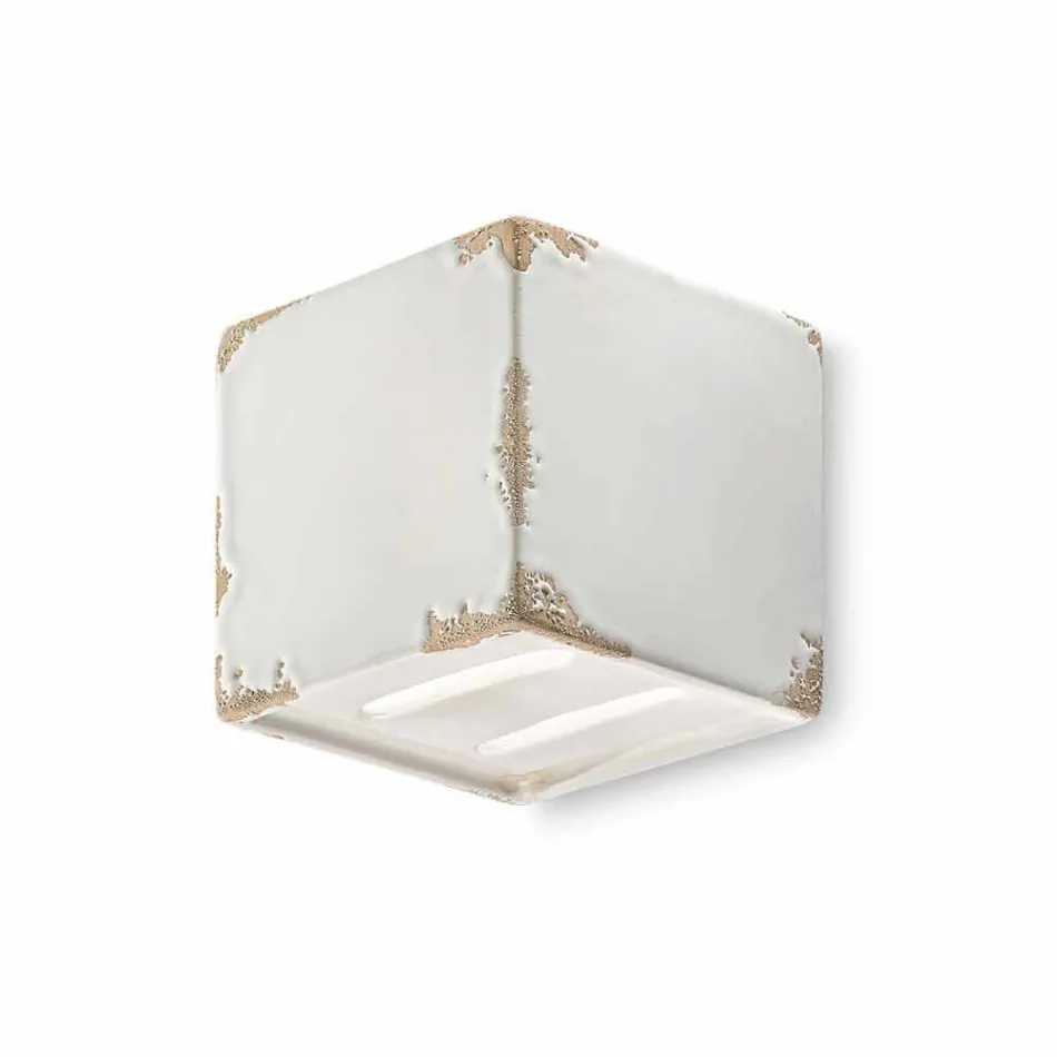 Vintage lampa ve tvaru krychle keramický Connie Ferroluce Viadurini