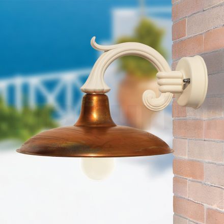 Vintage zahradní nášivka z hliníku a mosazi Made in Italy - Adela Viadurini