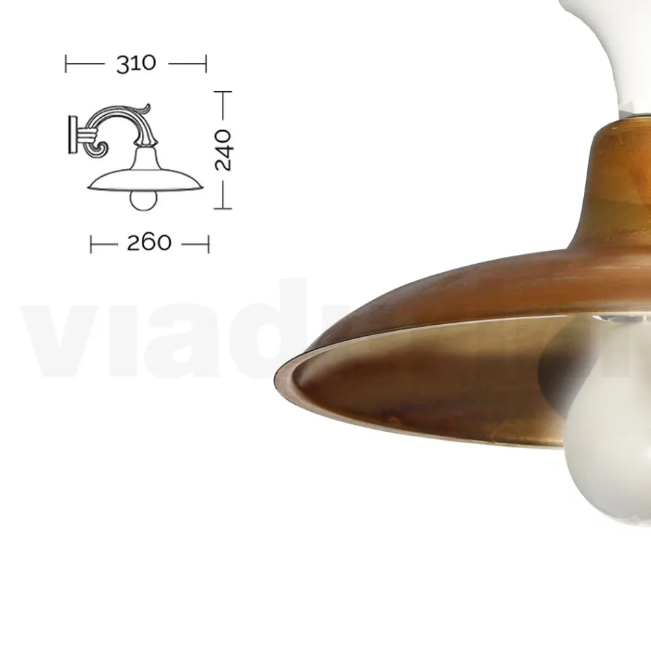 Vintage zahradní nášivka z hliníku a mosazi Made in Italy - Adela Viadurini