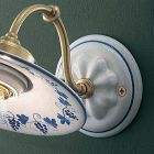 Vintage nášivka v železném a keramickém zdobeném ručně malovaném designu - Asti Viadurini