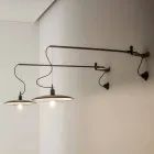 Vintage mosazná nástěnná lampa s pohyblivým ramenem - Meridiana Aldo Bernardi Viadurini