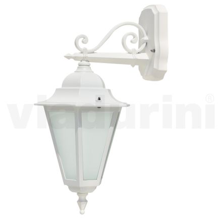 Vintage venkovní nástěnné svítidlo z bílého hliníku Made in Italy - Terella Viadurini