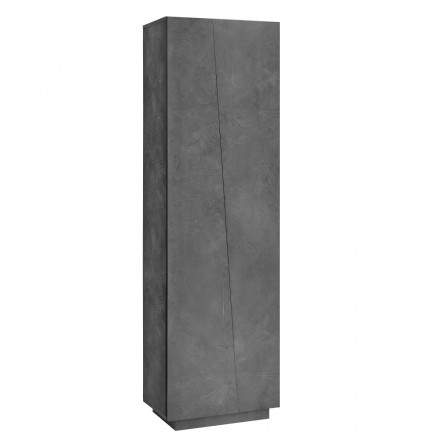 2-dveřová šatní skříň z udržitelné bílé nebo břidlicového melaminového dřeva - Joris Viadurini