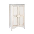 Patinovaná bílá dřevěná šatní skříň se 2 dveřmi Made in Italy - Agni