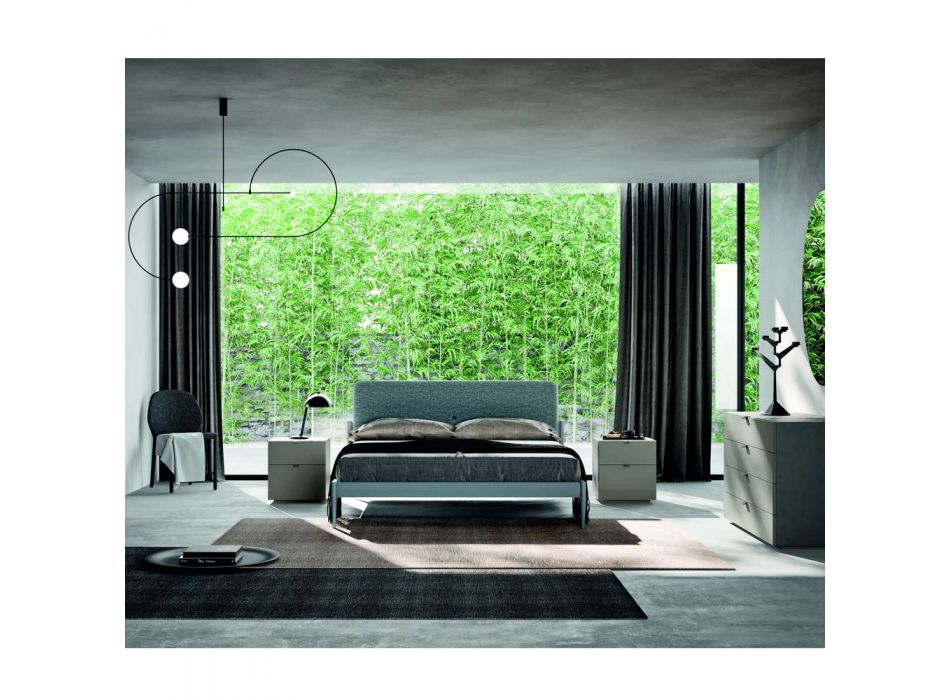 Nábytek do ložnice se 4 prvky v moderním stylu vyrobený v Itálii - Eletta Viadurini