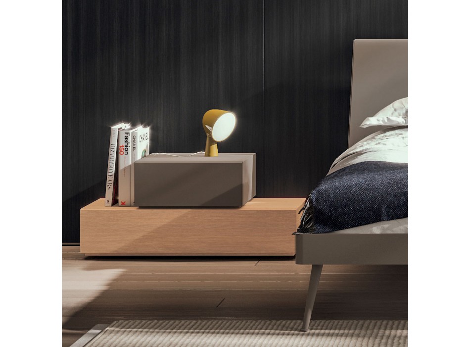 Moderní styl 5prvkového ložnicového nábytku vyrobeného v Itálii - diamant Viadurini
