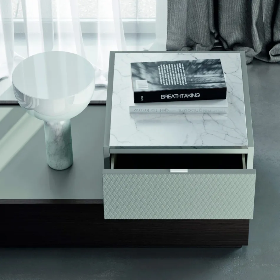 Nábytek do ložnice se 7 prvky v moderním stylu vyrobený v Itálii - Polynésii Viadurini