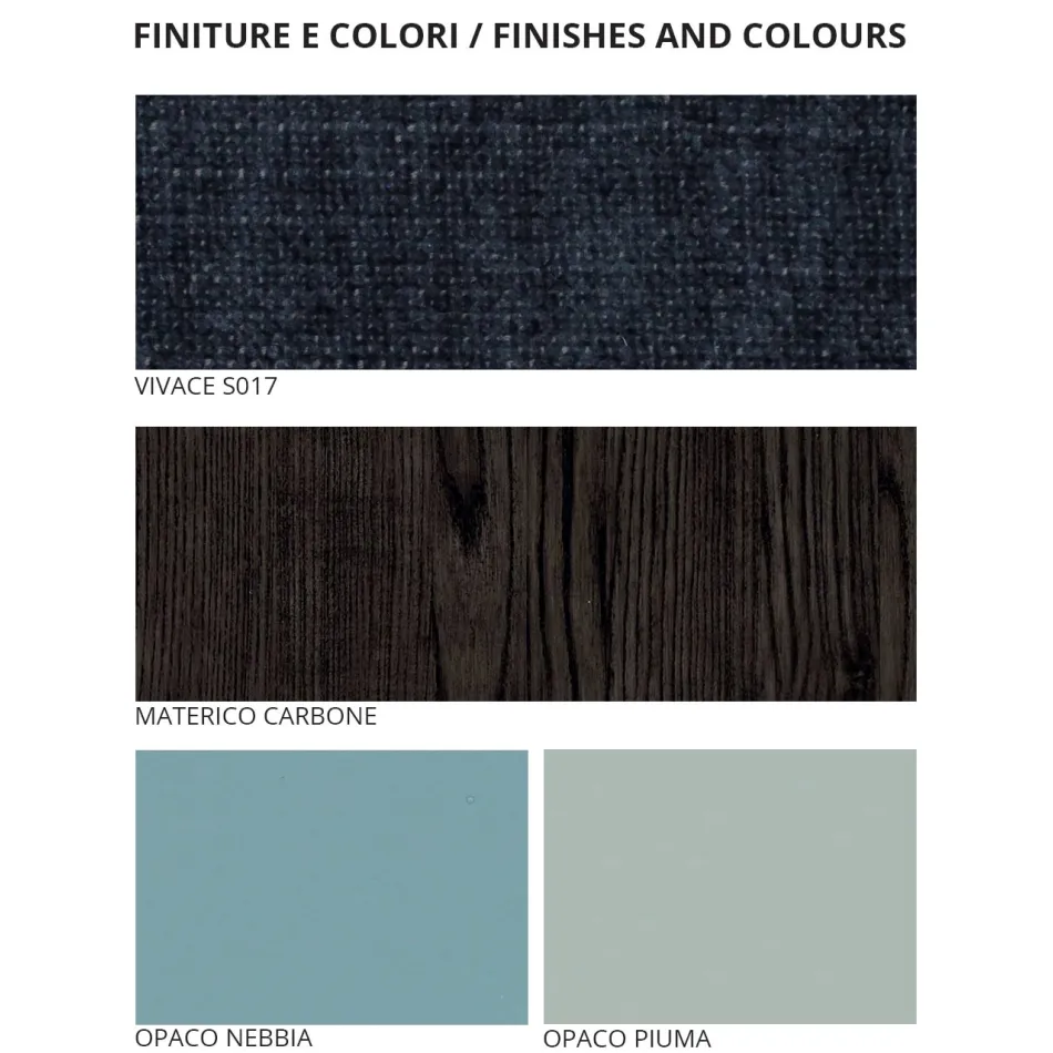 Nábytek do ložnice se 7 prvky v moderním stylu vyrobený v Itálii - Polynésii Viadurini