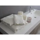 Armonia bavlněné a krajkové ručníky na obličej, ručníky a osušky pro hosty - Frollo Viadurini