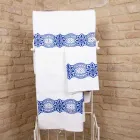 Italský ručník s ručně vyráběnou bavlnou - ochranné známky Viadurini