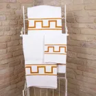 Ručně vyráběné umělecké ručníky z jednoho kusu italské bavlny - značky Viadurini